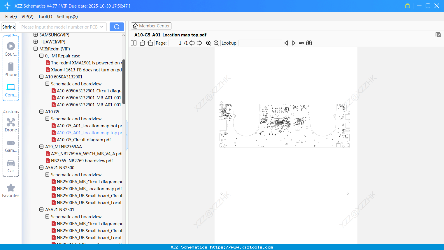 Laptop Xiaomi A10-G5_A01_Location Map Top